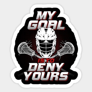 Lacrosse Goalie Goaltender Player Gift Sticker